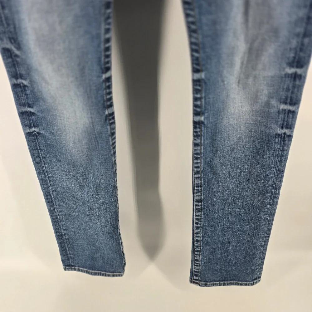 True Religion Jeans Mens 28 Blue Medium Wash Straight Horseshoe Embroidery